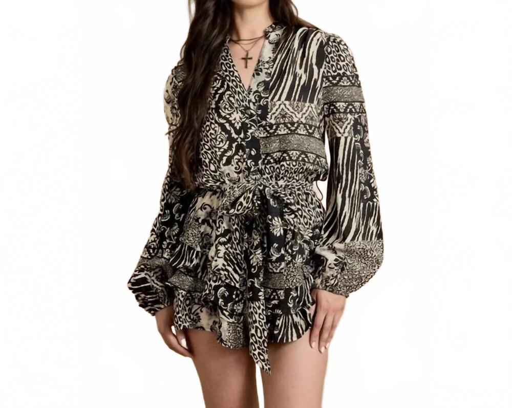 NEW SKYLAR ROSE the veya ruffle romper in black